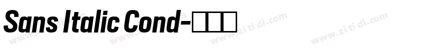 Sans Italic Cond字体转换